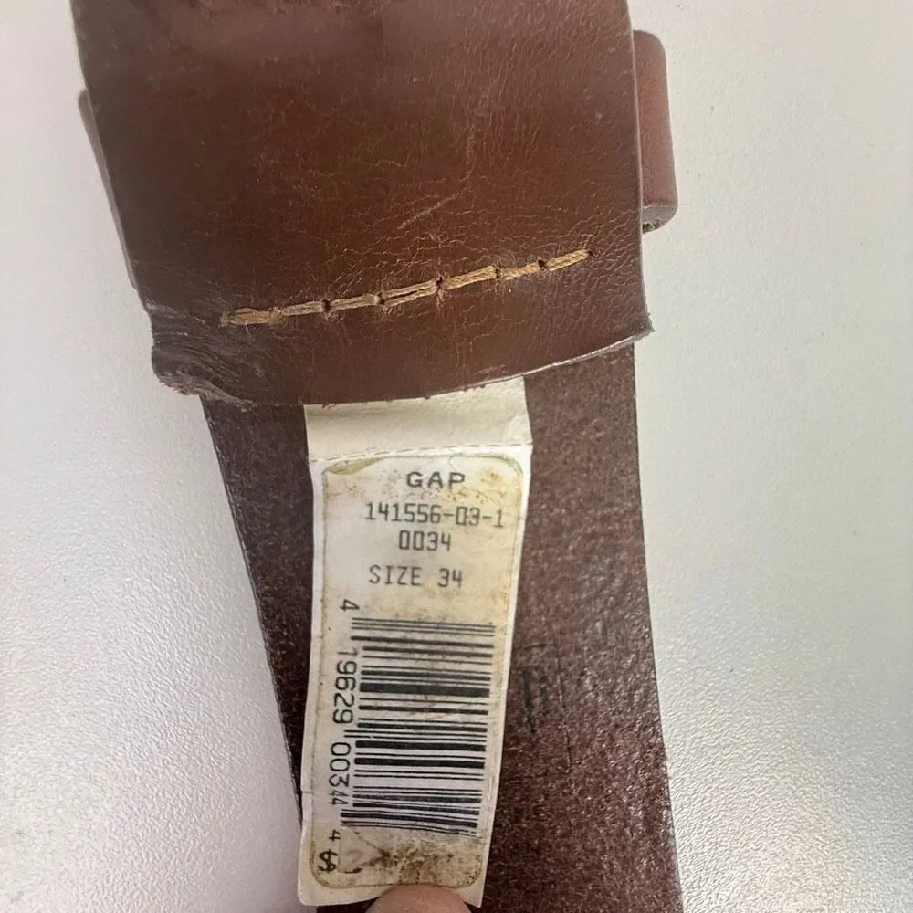 GAP Floral Patch Italian Leather Belt Size 34